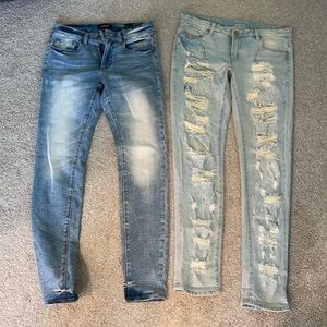 Two Pairs of fitted Jeans size 27 and 29